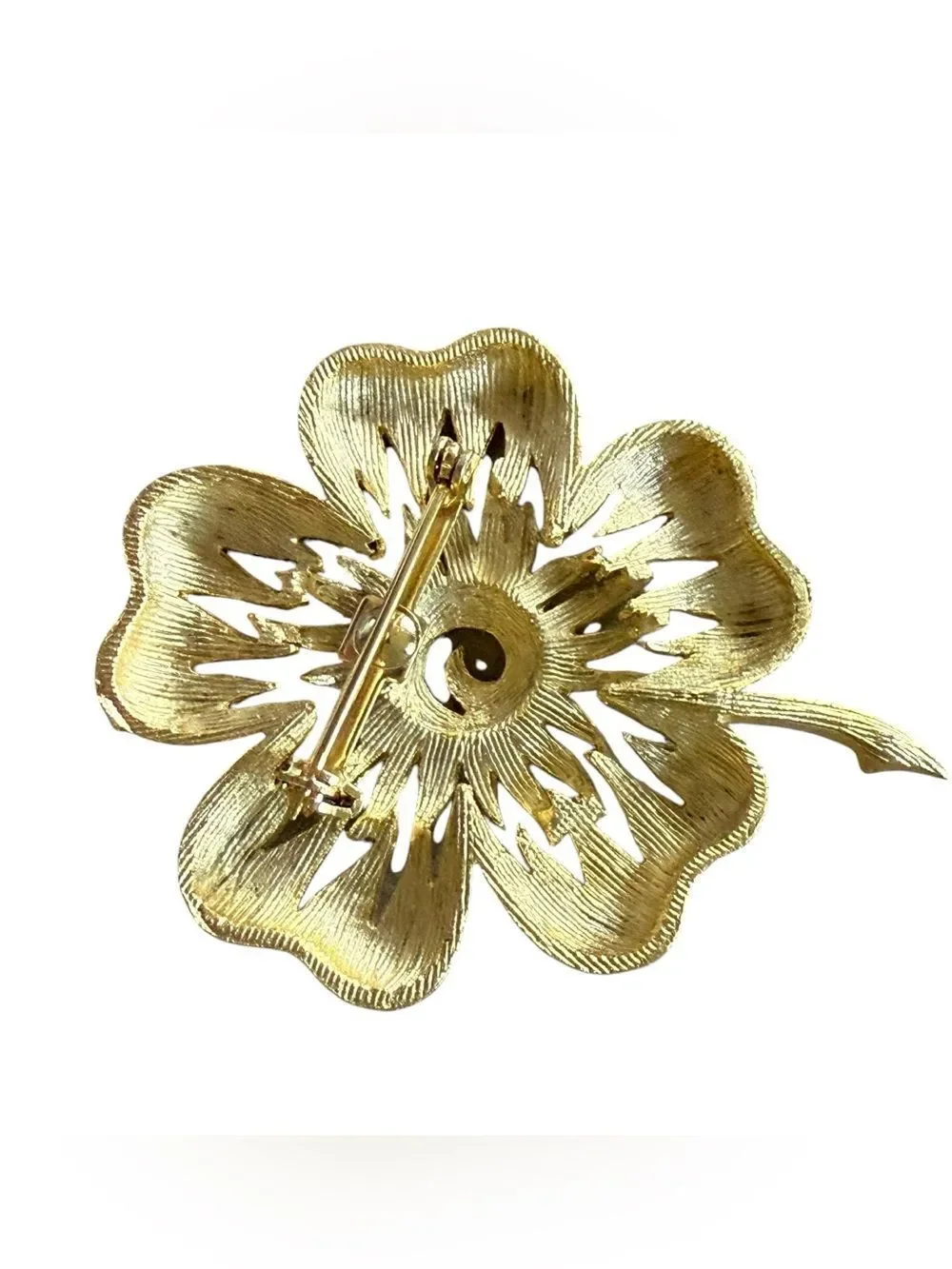 Vintage 1960’s Gold Tone Chunky Brooch Pin